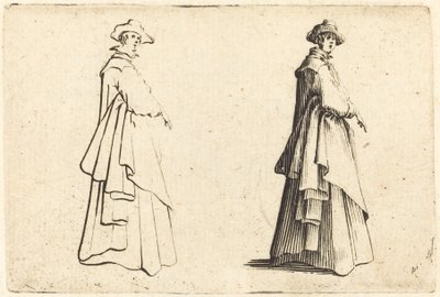 大きなコートを着た貴婦人 作： Jacques Callot
