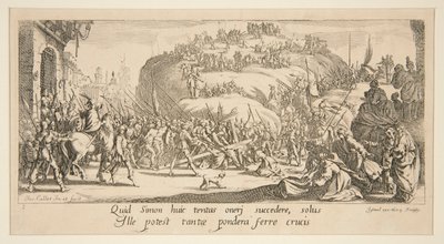 大受難より「十字架を運ぶ」 作： Jacques Callot
