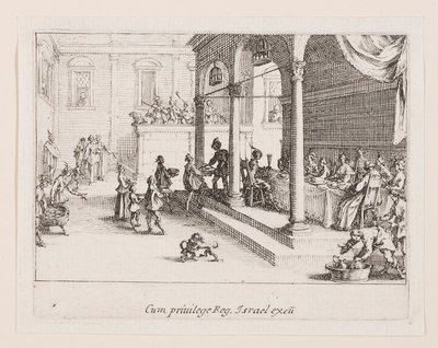 Le festin (The Banquet)、シリーズ La vie de l より 作： Jacques Callot