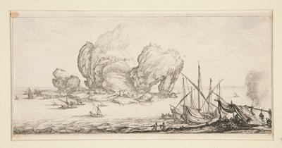 ジョヴァンニ・デ・メディチの風景画より Le grand rocher (巨大な岩) 作： Jacques Callot