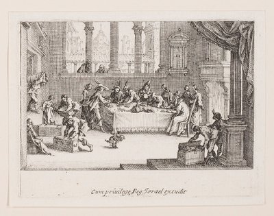 シリーズ La Vie de l からの財産の分割 (財産の貢献) 作： Jacques Callot