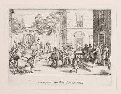 Les adieux (別れ)、シリーズ La vie de l より 作： Jacques Callot