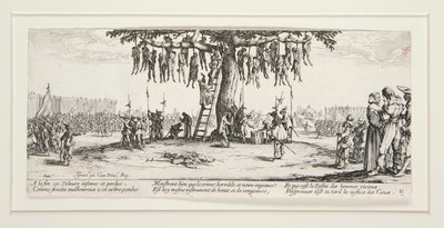 戦争の悲惨さ: N. 11 - 絞首刑 作： Jacques Callot