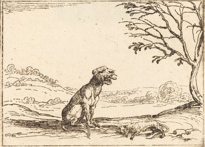 彼女の子を悼む雌ライオン 作： Jacques Callot