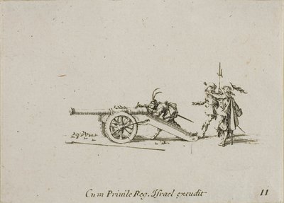 「軍事演習」からのカノン、プレート 11 のロード 作： Jacques Callot