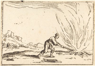 火事に付き添う男 作： Jacques Callot