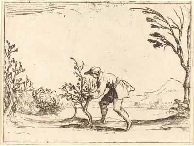 香油の木を切る男 作： Jacques Callot