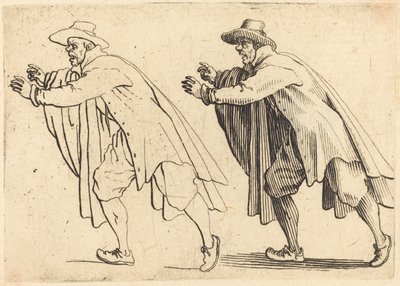 突然動く男、c。 1617年。 作： Jacques Callot