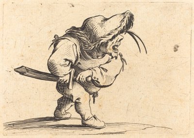 剣を抜こうとする男 作： Jacques Callot
