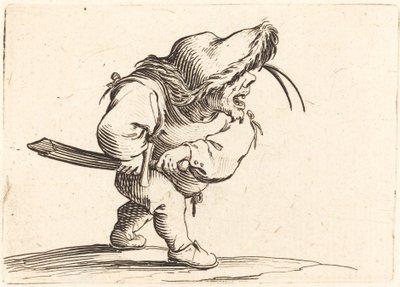 剣を抜く準備をする男、c. 1622年。 作： Jacques Callot