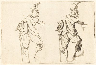 剣を持つ男、c。 1622年。 作： Jacques Callot