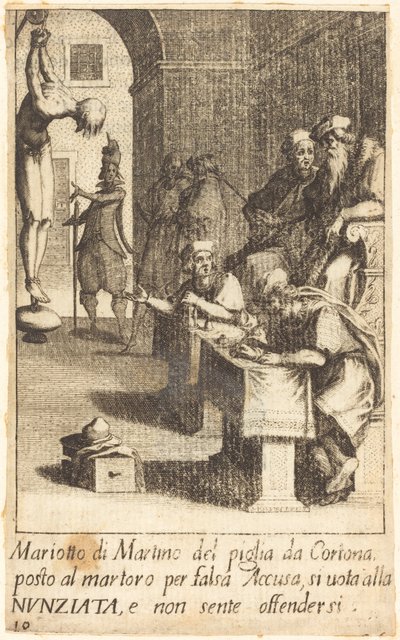 マリオット・ディ・マルティーノ、1619年。 作： Jacques Callot