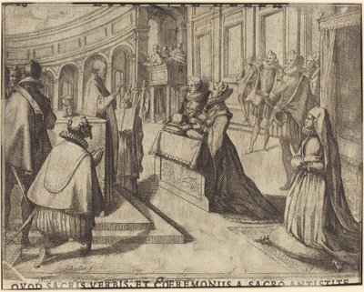 オーストリアのマーガレットとフィリップ 3 世の結婚 [裏面] 作： Jacques Callot