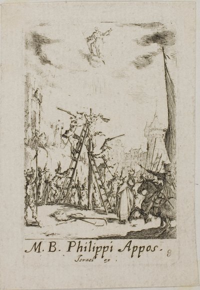 聖フィリップの殉教（『使徒たちの殉教』より第8版 作： Jacques Callot