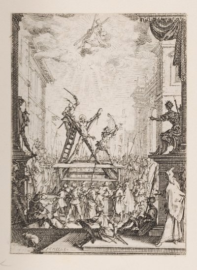 聖アンドリューの殉教、いいえ。 5 使徒の殉教より 作： Jacques Callot