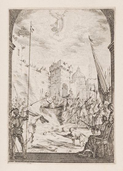 伝道者聖ヨハネの殉教、いいえ。 2 使徒の殉教より 作： Jacques Callot