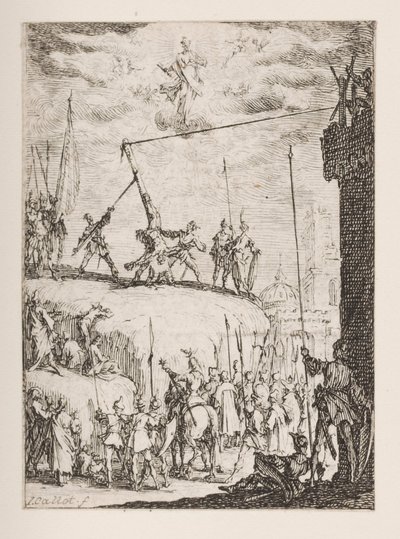 聖ペテロの殉教、いいえ。 4 使徒の殉教より 作： Jacques Callot