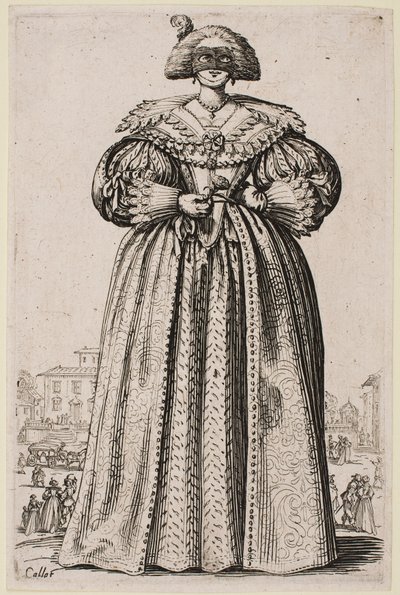 「ロレーヌの貴族」シリーズより仮面の貴婦人 作： Jacques Callot