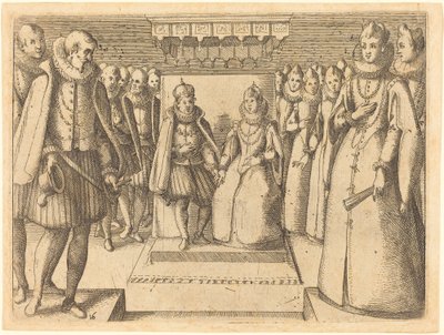 オーストリアのマーガレットとフェリペ3世の出会い 作： Jacques Callot