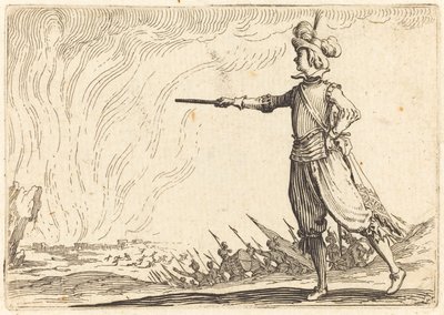 徒歩の軍司令官、c。 1622年。 作： Jacques Callot