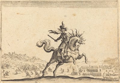 馬に乗った軍司令官、c。 1622年。 作： Jacques Callot