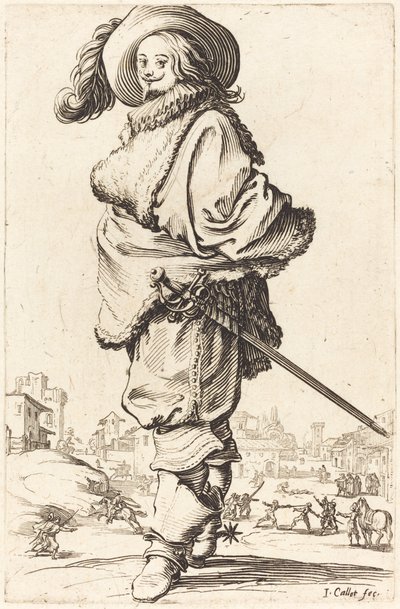 毛皮の腹甲を持つ貴族 作： Jacques Callot