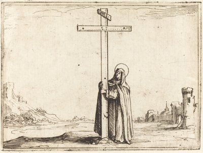聖十字架を抱く修道女 作： Jacques Callot