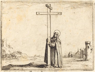 聖十字架を抱く修道女 作： Jacques Callot