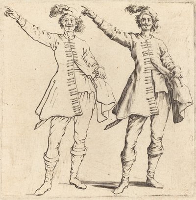 将校, 腕を伸ばした状態, 正面図 作： Jacques Callot