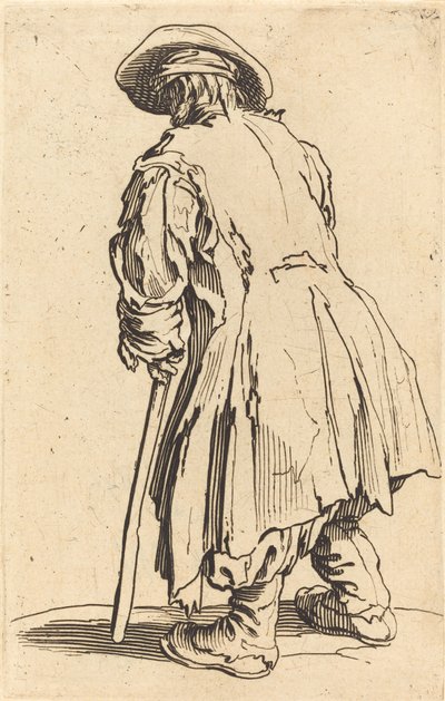 松葉杖を持った老乞食 作： Jacques Callot