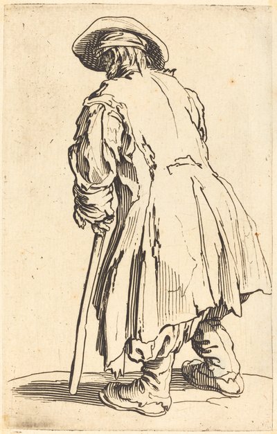 松葉杖を持った老乞食 作： Jacques Callot
