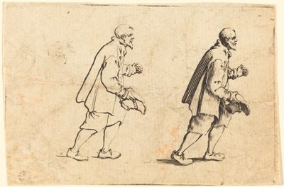 手に帽子を持つ農民 作： Jacques Callot