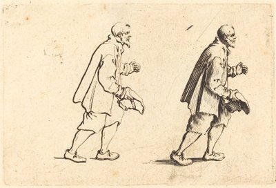 手に帽子を持つ農民、c。 1622年。 作： Jacques Callot