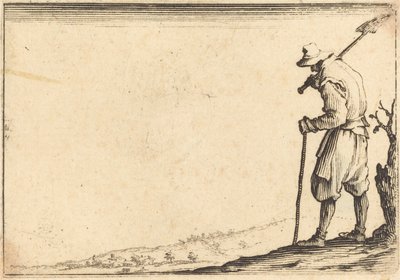 シャベルを肩に乗せた百姓 作： Jacques Callot