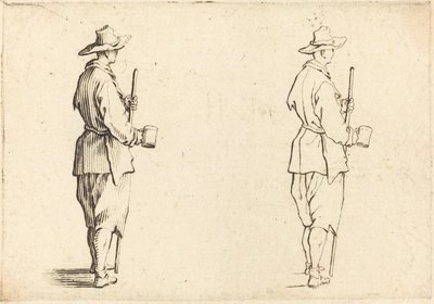 カップを持つ農民、c。 1617年。 作： Jacques Callot