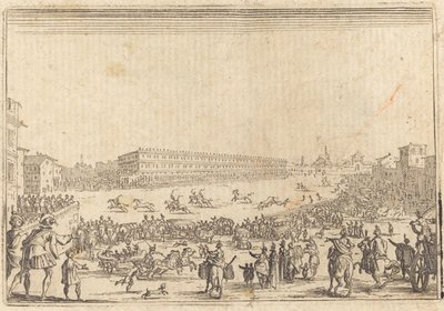 ポルタ アル プラト近くの広場 作： Jacques Callot