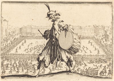 サンタ クローチェ広場、フィレンツェ、c。 1617年。 作： Jacques Callot