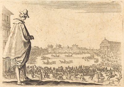 サンタ・マリア・ノヴェッラ広場、フィレンツェ、c. 1622年。 作： Jacques Callot