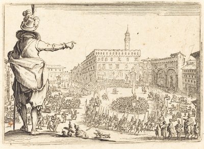 シニョーリア広場、フィレンツェ 作： Jacques Callot