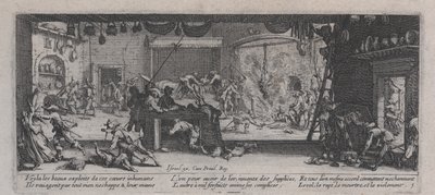 「戦争の悲惨さ」からの農場の略奪 作： Jacques Callot
