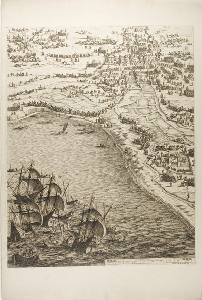ラ・ロシェル包囲戦のプレート 6 作： Jacques Callot