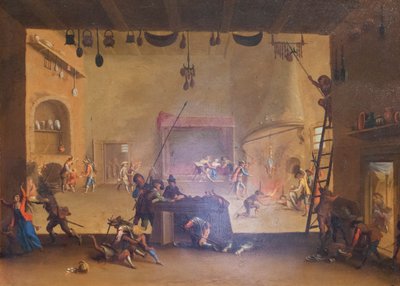 戦争の悲惨なシリーズからの農家の略奪 作： Jacques Callot