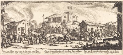 村の略奪と焼き討ち 作： Jacques Callot