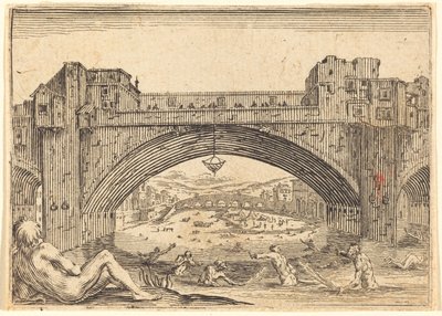 ヴェッキオ橋、フィレンツェ 作： Jacques Callot