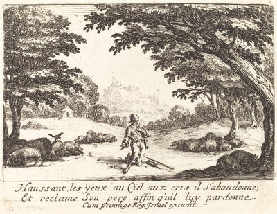 神の助けを祈る 作： Jacques Callot