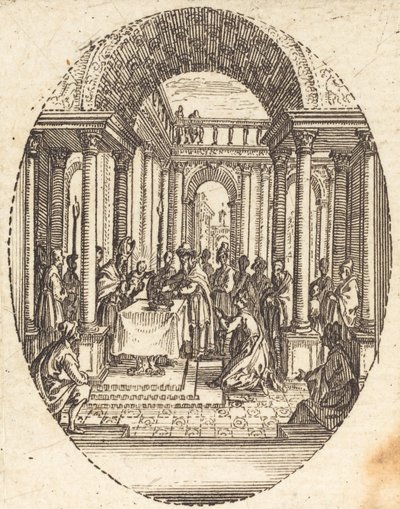 寺院でのプレゼンテーション、c。 1631年。 作： Jacques Callot