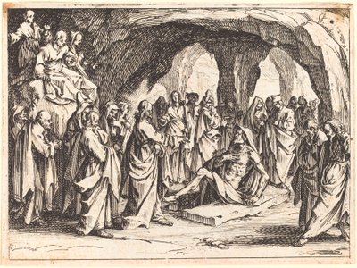 ラザロの育成 作： Jacques Callot