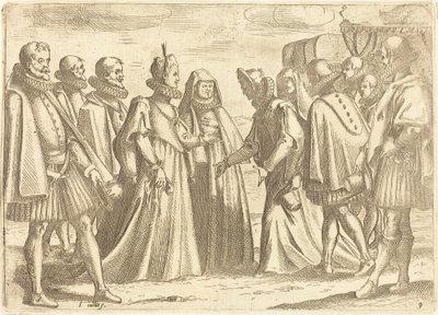 マントヴァでのレセプション 作： Jacques Callot