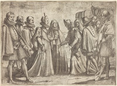 マントヴァでのレセプション[右] 作： Jacques Callot