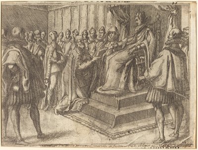 ポーランド特使の接待 [直筆]、1612 年。 作： Jacques Callot